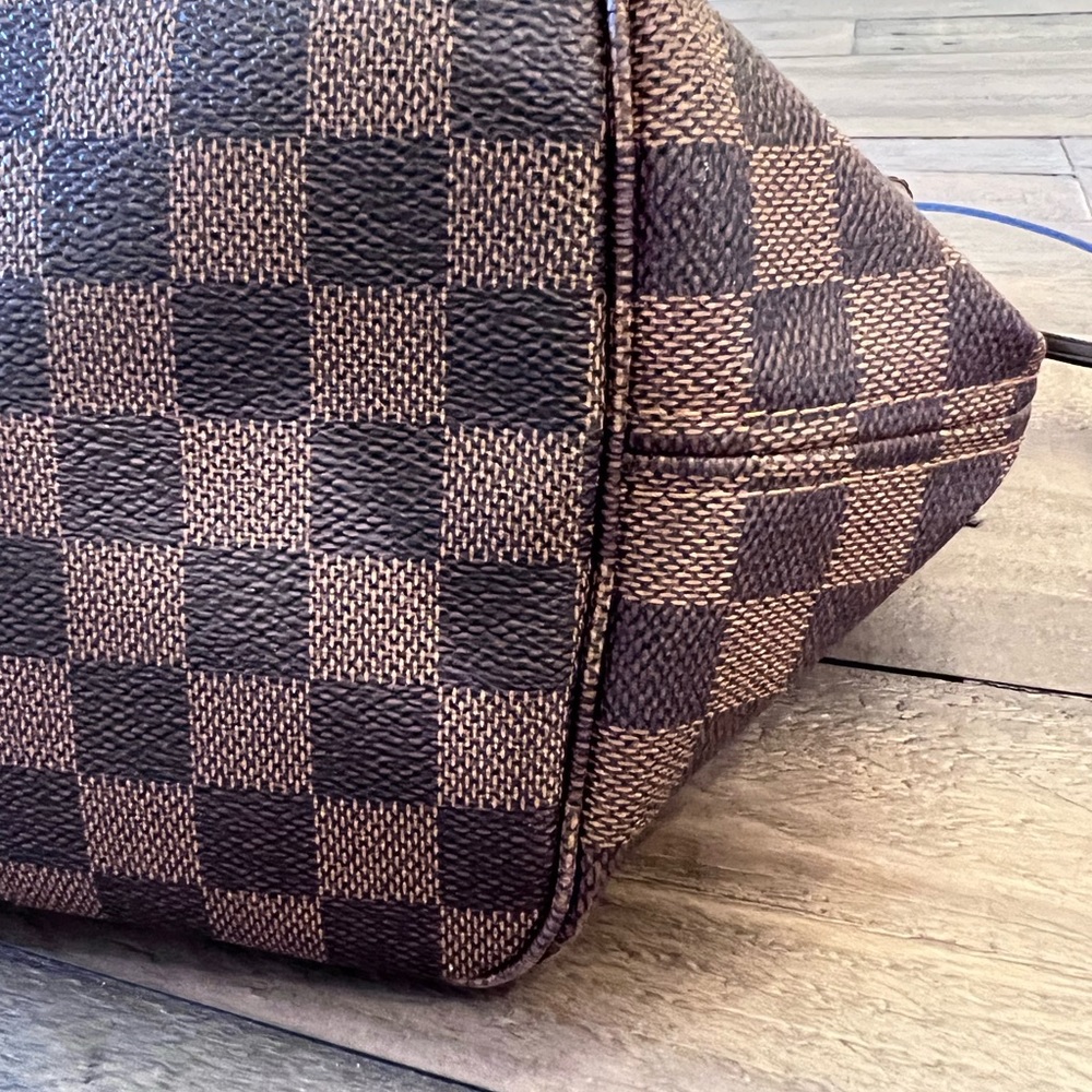 ** Authentic ** Neverfull MM Brown Damien used LV Handbag - Picture 4 of 12